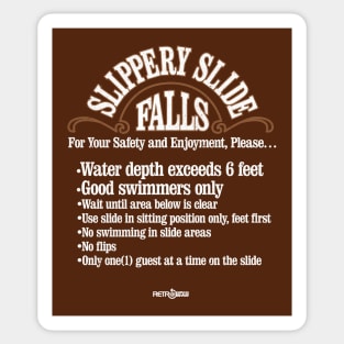 Slippery Slide Falls Sticker